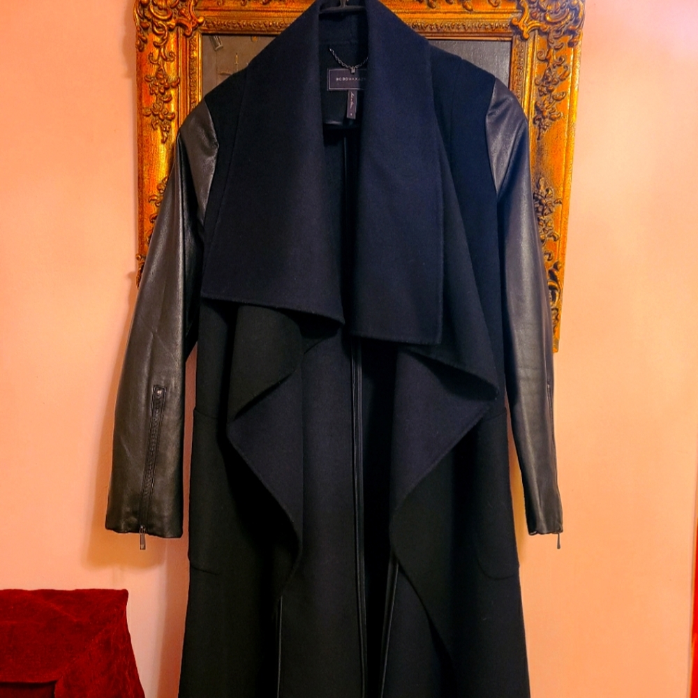 Drape front jacket